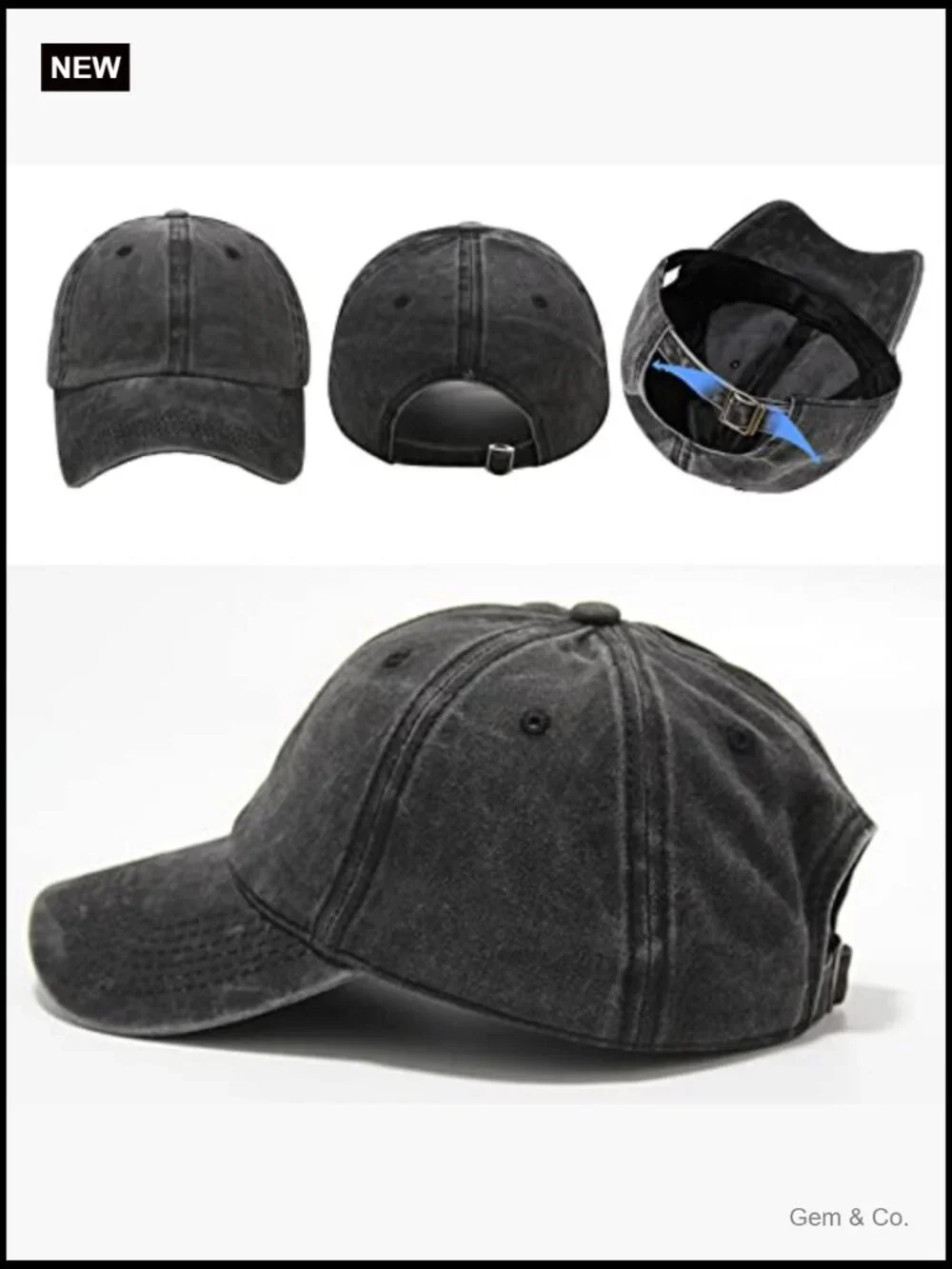 5/6 Pack Vintage Washed Plain Dad Baseball Hat for Men Women Adjustable
